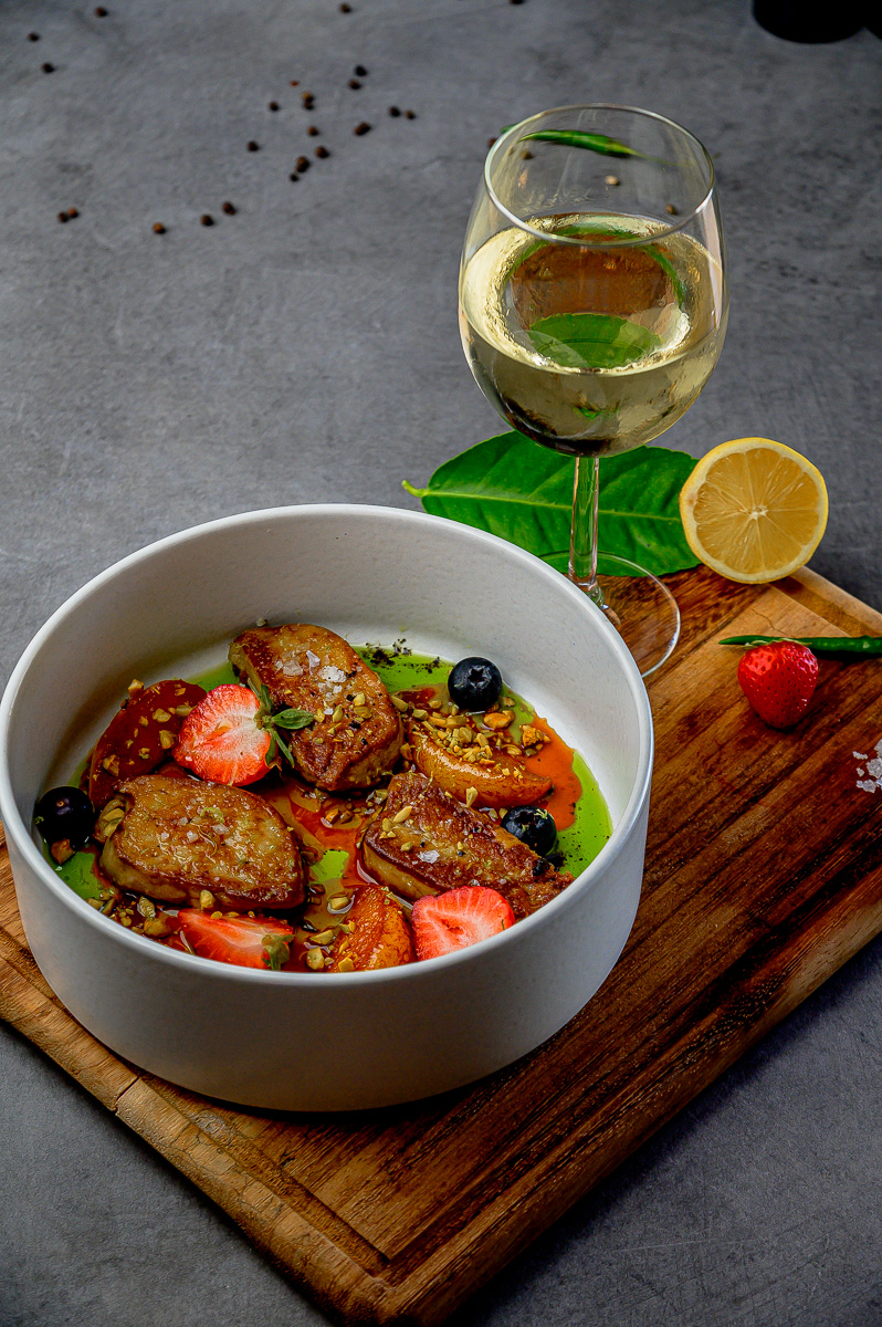 Foie Gras with Pear in Aperol Sauce 1